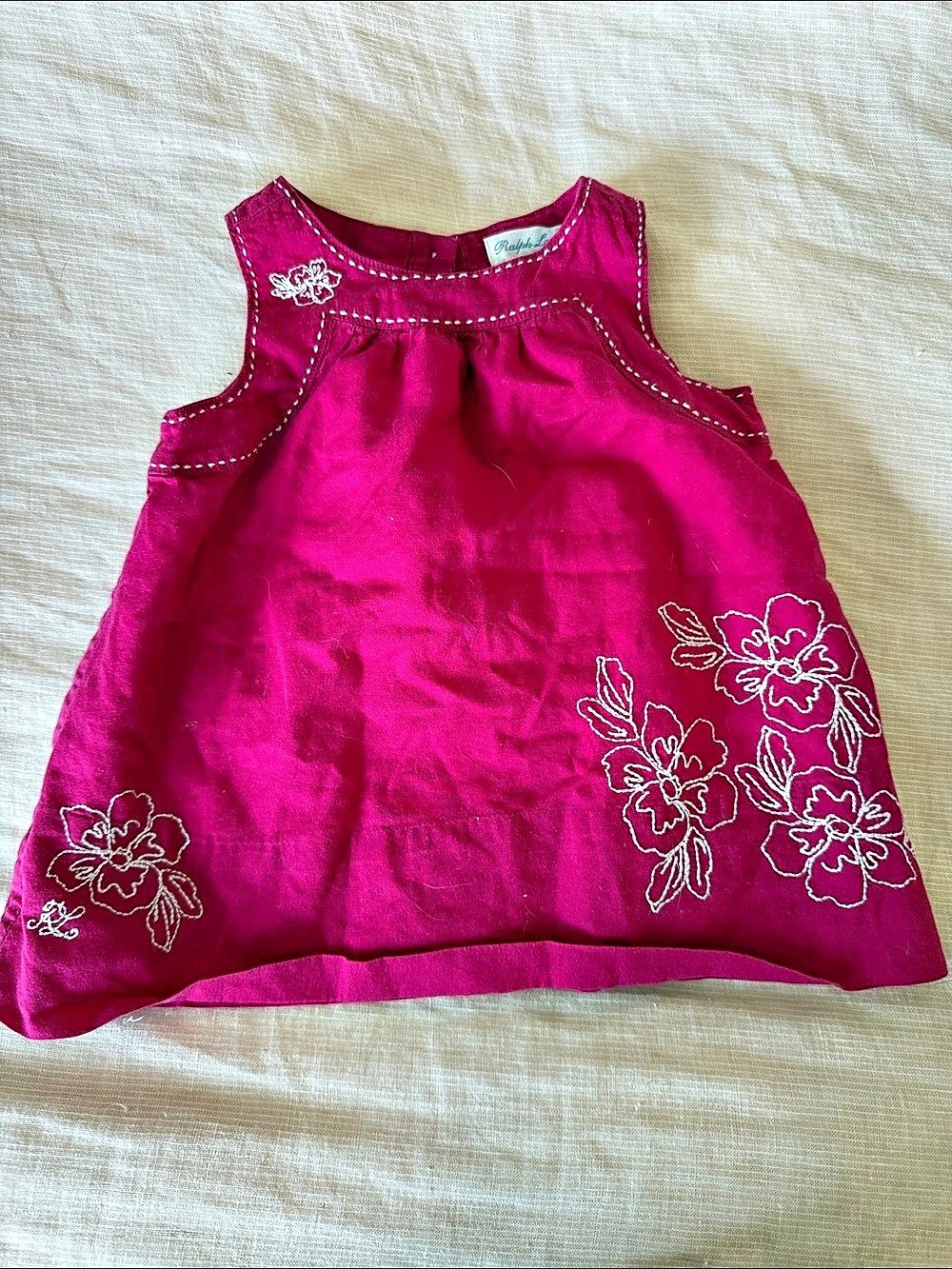Ralph Lauren Girls Floral Dress in Pink Size 3 mo